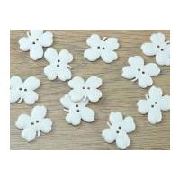 Dill Cloverleaf Shaped 2 Hole Buttons White