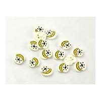 Dill Sewing Bobbin Shape Buttons 15mm Cream/Yellow