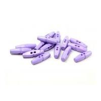 Dill Plastic Toggle Buttons 38mm Lilac