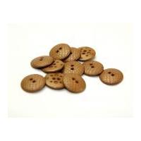 Dill Round Snakeskin Texture Buttons Camel