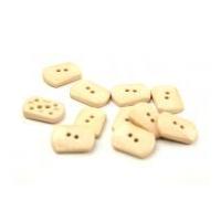 Dill Rectangular Carved Buttons Beige