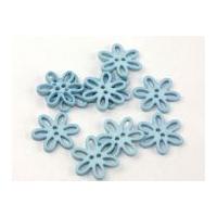 Dill Open Flower Shape Buttons 28mm Pale Blue