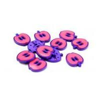 dill apple shaped buttons pinkpurple