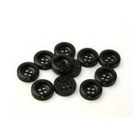 Dill Round Chunky Coat Buttons 28mm Black