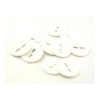 Dill Round Large Holed Matte Buttons 28mm White