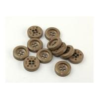 Dill Round Chunky Coat Buttons 28mm Taupe