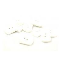 Dill Rectangular Carved Buttons White