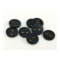 Dill Vintage Style Leather Effect Button Navy Blue
