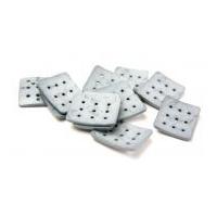 Dill Extra Large Rectangle 9 Hole Resin Buttons Grey