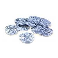 Dill Delicate Linear Rose Buttons 40mm Blue/Grey