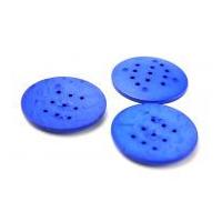 Dill Extra Large Round 9 Hole Resin Buttons Royal Blue