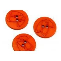 Dill Round Embossed Swirl Buttons 32mm Orange