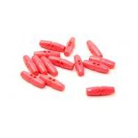 Dill Plastic Toggle Buttons 30mm Mid Pink