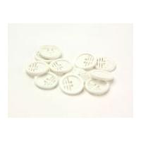 Dill Round Retro Buttons 20mm White