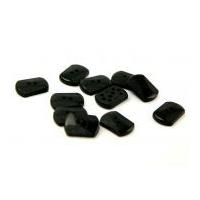 Dill Rectangular Carved Buttons Black