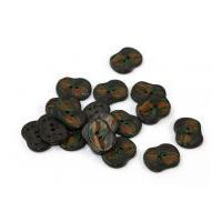 dill irregular natural look buttons 28mm brownmulti