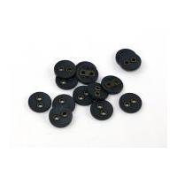 Dill Vintage Style Leather Effect Button Navy Blue