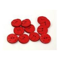 Dill Round Textured Buttons 28mm Red