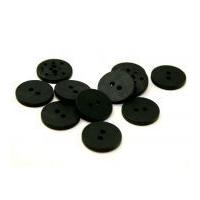 Dill Round Textured Matte Buttons Black