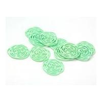 Dill Delicate Linear Rose Buttons 28mm Mint Green