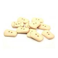 Dill Rectangular Carved Buttons Beige