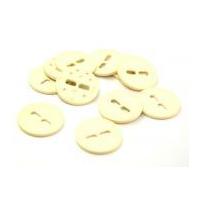 Dill Round Large Holed Matte Buttons 38mm Cream