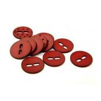 dill round large holed matte buttons 38mm wine red