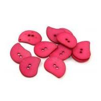 Dill Extra Large Shaped Resin Buttons Cerise Pink