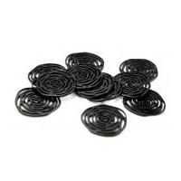 dill delicate linear rose buttons 40mm black