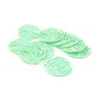 Dill Delicate Linear Rose Buttons 40mm Mint Green