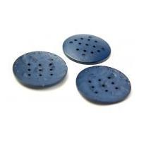 Dill Extra Large Round 9 Hole Resin Buttons Navy Blue
