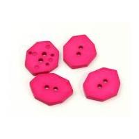 Dill Large Glossy Irregular Shape Buttons 50mm Cerise Pink