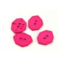 dill large glossy irregular shape buttons 50mm cerise pink