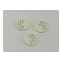 Dill Round Cut Out Starburst Buttons 18mm Ivory