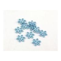 Dill Open Flower Shape Buttons 20mm Pale Blue