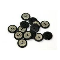 Dill Raised Textured Centre Buttons Black/Cream