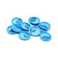 Dill Round Retro Buttons 25mm Turquoise