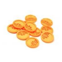 Dill Round Retro Buttons 25mm Light Orange