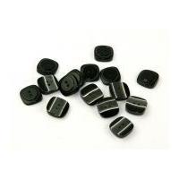 Dill Square Fashion Buttons 23mm Black, White & Grey