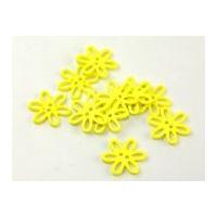 Dill Open Flower Shape Buttons 28mm Yellow