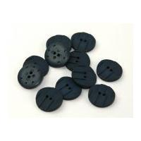 dill round textured buttons 28mm navy blue