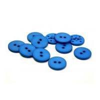 Dill Round Textured Matte Buttons Turquoise Blue
