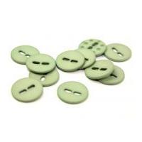 Dill Round Large Holed Matte Buttons 28mm Mint Green