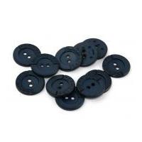 Dill Round Selfmade Buttons Navy Blue