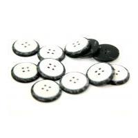 Dill Round Two Toned Buttons White