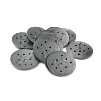 Dill Extra Large Round 9 Hole Resin Buttons Black