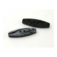 Dill Oval Wood Effect Toggles 50mm Black Grey