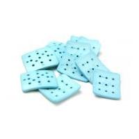 dill extra large rectangle 9 hole resin buttons aqua