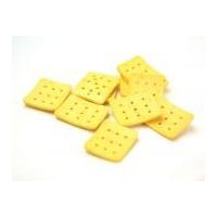 Dill Extra Large Rectangle 9 Hole Resin Buttons Yellow