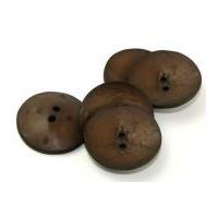 Dill Extra Large Round Resin Buttons Brown